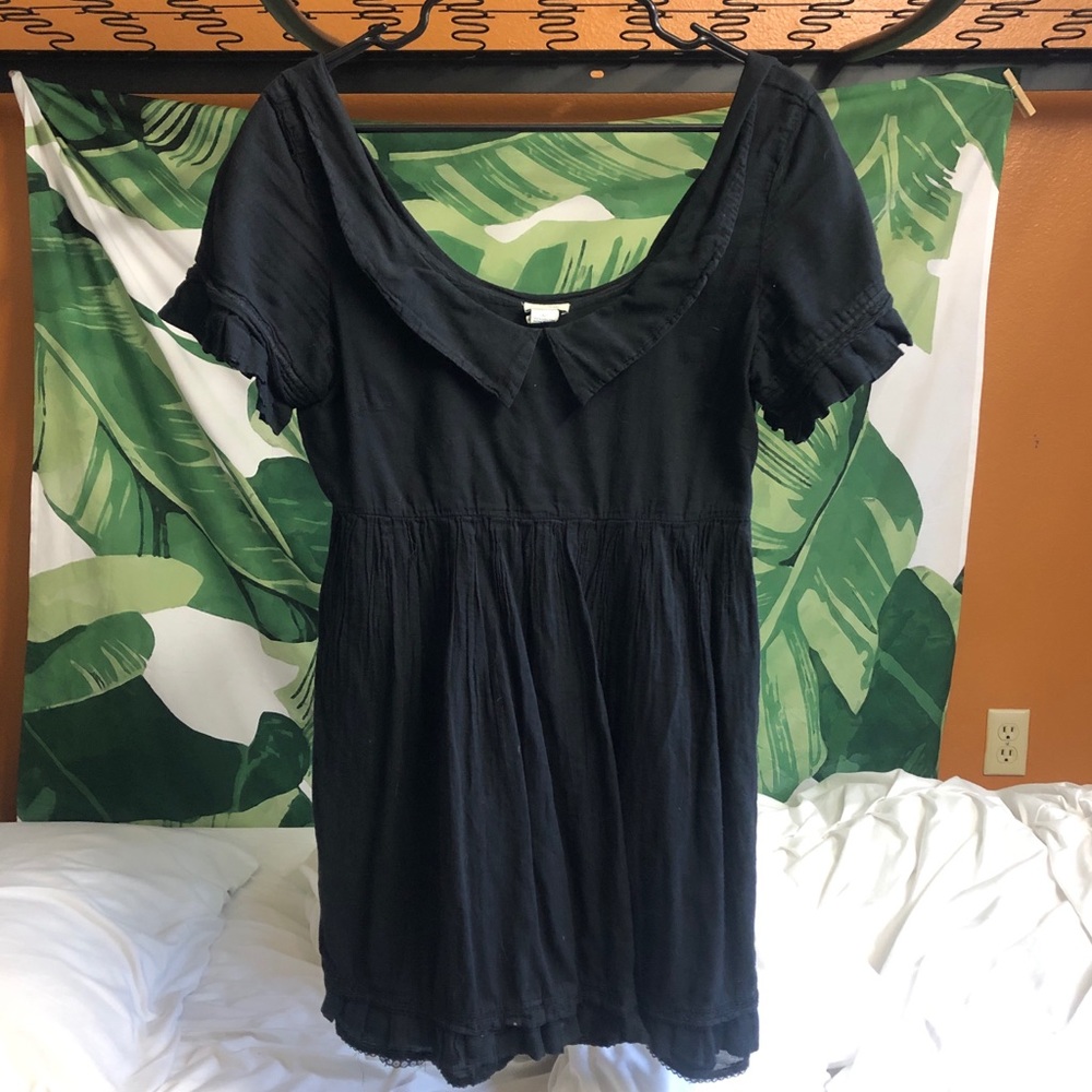 Anthropologie Odille Little Black Ruffle Dress